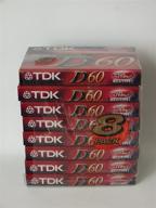 tdk dynamic performance d60 high output iec i / type i - 8 pack cassette tapes for audio logo