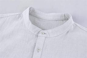 img 3 attached to Футболки Henley из хлопка Bbalizko с коротким рукавом: удобная и стильная одежда для мужчин