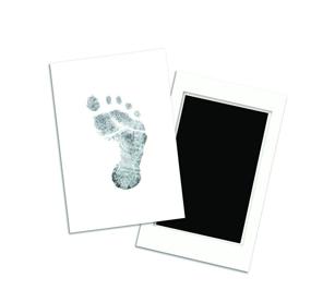 img 1 attached to 👶 Capturing Precious Moments: Pearhead Newborn Baby Handprint or Footprint Clean-Touch Ink Pad in Timeless Black