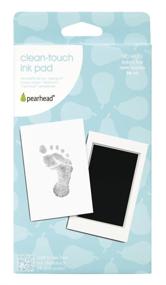 img 3 attached to 👶 Capturing Precious Moments: Pearhead Newborn Baby Handprint or Footprint Clean-Touch Ink Pad in Timeless Black