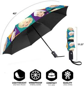 img 3 attached to ☂️ Ultimate Windproof Waterproof Ergonomic Fiberglass Ribs Golden Umbrella