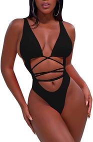 img 4 attached to 👙 Sovoyontee Women's One-Piece Swimsuits: Fashionable Medium-sized Swimwear and Cover-Ups