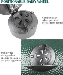 img 1 attached to 🔥 Enhance Your Big Green Egg Experience with the Ultimate 3-in-1 Cast Iron Cap: A Must-Have Replacement featuring Daisy Wheel and Rain Cap