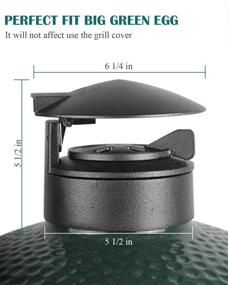 img 3 attached to 🔥 Enhance Your Big Green Egg Experience with the Ultimate 3-in-1 Cast Iron Cap: A Must-Have Replacement featuring Daisy Wheel and Rain Cap