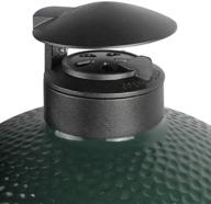 🔥 enhance your big green egg experience with the ultimate 3-in-1 cast iron cap: a must-have replacement featuring daisy wheel and rain cap logo