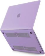 kuzy macbook pro 13 inch case 2020-2016 release: a2338 m1, a2289, a2251, a2159, a1989, a1706, a1708 - purple hard shell cover logo