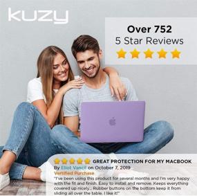 img 3 attached to Kuzy MacBook Pro 13 inch Case 2020-2016 Release: A2338 M1, A2289, A2251, A2159, A1989, A1706, A1708 - Purple Hard Shell Cover