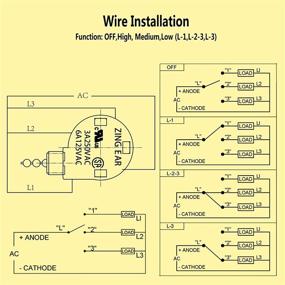 img 3 attached to Aiwode Ceiling Fan Switch: 3-Speed 4-Wire Pull Chain Switch for Fan Speed Control - Black Nickel (2-Pack)