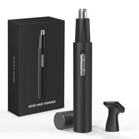 img 4 attached to USB Rechargeable Nose and Ear Hair Trimmer: Professional, Painless Clippers with Dual Edge Blades for Men and Women - Waterproof and Easy to Clean (Black)