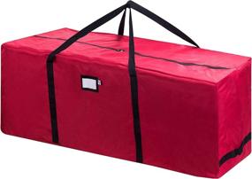 img 4 attached to 🎄 Elf Stor 9ft Rolling Duffel Style Christmas Storage Bag for Artificial Trees - Red