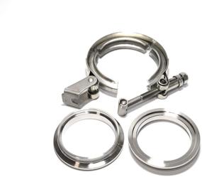 img 3 attached to 🔒 LTI 304 Stainless Steel Universal Quick Release V-Band Clamp Kit (2.5 inch) - Male Female Flanges Included