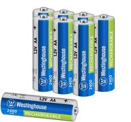 🔋 аккумулятор westinghouse aa 2400mah (8-шт.) - высокая емкость, низкая саморазрядка. логотип