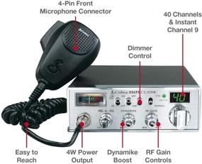 img 3 attached to 📻 Cobra 25LTD Professional CB Radio: The Ultimate Emergency & Travel Essential with Instant Channel 9, Powerful 4 Watt Output, Full 40 Channels, 9ft Cord, and 4 Pin Connector!