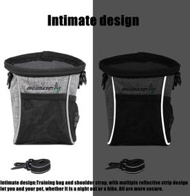 img 3 attached to 🐾 2-Pack Dog Treat Training Pouch with Waist Belt, Shoulder Strap, and Waist Clip - Collapsible Dog Bowl Included | Versatile Wearing Options, Convenient Portability for Pet Snacks, Toys, and Belongings