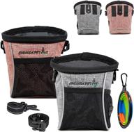 🐾 2-pack dog treat training pouch with waist belt, shoulder strap, and waist clip - collapsible dog bowl included | versatile wearing options, convenient portability for pet snacks, toys, and belongings logo