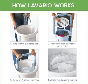 img 2 attached to 🏕️ Lavario Portable Clothes Washer: Non-Electric Washing Machine for Camping, Apartments, RV’s, Delicates - Blue & White (Made in USA)