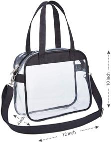 img 2 attached to Stadium-Approved Travel Handbags & Wallets for Women - Clear and Convenient