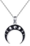 🌙 moon phase necklace – 925 sterling silver crescent moon charm jewelry | ideal christmas gifts for women, girls, and teens logo