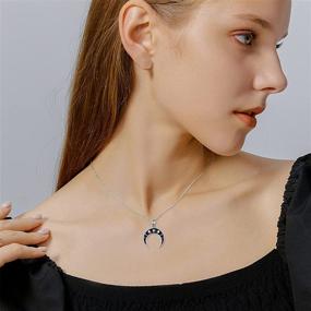 img 1 attached to 🌙 Moon Phase Necklace – 925 Sterling Silver Crescent Moon Charm Jewelry | Ideal Christmas Gifts for Women, Girls, and Teens