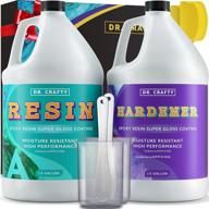 dr crafty clear epoxy resin: premium deep pour casting kit – ideal for resin molds, table tops, art, craft, jewelry, tumblers & more! 1 gallon, 2 part resin kit logo