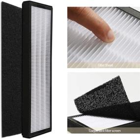 img 2 attached to 🌬️ Gazeer 4 Pack FLT4825 True HEPA Filter B +4 Pack Activated Carbon Pre-Filters: Ideal Companion for Guardian Air Purifier Models AC4825, AC4300, AC4800, AC4900, AC4850