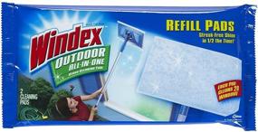 img 2 attached to 🪟 Windex Outdoor All-in-One Window Cleaner Pads Refill, 2 Pads (Single Pack)