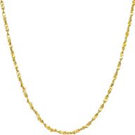 24k real gold plated twisted nugget chain necklace by lifetime jewelry - 1.2mm logo