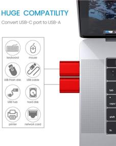 img 2 attached to 🔌 Адаптер JSAUX USB Type C Male к USB A 3.0 Female, 2 штуки, использование рядом, совместим с Thunderbolt 3 с Dell XPS 13 7390, Galaxy S20 S20+ S10 Plus Ultra (серый)