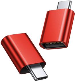 img 4 attached to 🔌 Адаптер JSAUX USB Type C Male к USB A 3.0 Female, 2 штуки, использование рядом, совместим с Thunderbolt 3 с Dell XPS 13 7390, Galaxy S20 S20+ S10 Plus Ultra (серый)