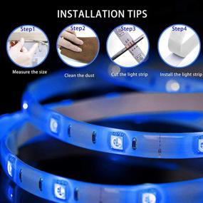 img 1 attached to 🌈 32.8FT Smart LED Light Strip Kit for Bedroom, RGB Color Changing LED Tape Lights with APP Control, Remote, 5050 SMD 12V, Perfect for Kitchen Cabinet, TV Bar, Party