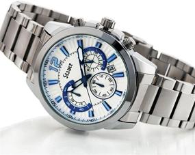 img 1 attached to Браслет Stauer Classic Chronograph из нержавеющей стали