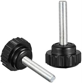img 2 attached to 🔩 Enhanced Uxcell Knurled Clamping Knobs - Ideal Fasteners for Screws