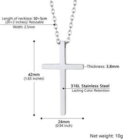 img 2 attached to Подвеска "PROSTEEL" из нержавеющей стали для мужчин и женщин - варианты серебряного, черного и золотого оттенков - два размера - гипоаллергенная - возможность гравировки текста - в комплекте подарочная коробка.