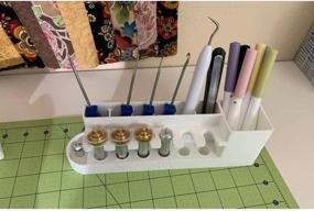 img 3 attached to 📦 Cricut Tools and Accessories Organizer: Blade Holder, Tool Holder, and Blade Caddy (White)