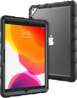 gumdrop cases apple ipad 8g/7g 10.2 inch (2021) hideaway clear case - rugged heavy duty kids tablet case with 360° silicone and screen protector for ipad 10.2 inch (black) logo