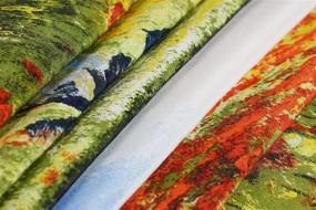 img 1 attached to Elegna 100% Luxurious Silk Scarf - Claude Monet Famous Painted Scarves for Enhanced SEO