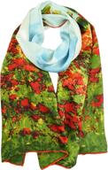 elegna 100% luxurious silk scarf - claude monet famous painted scarves for enhanced seo logo