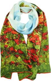 img 4 attached to Elegna 100% Luxurious Silk Scarf - Claude Monet Famous Painted Scarves for Enhanced SEO