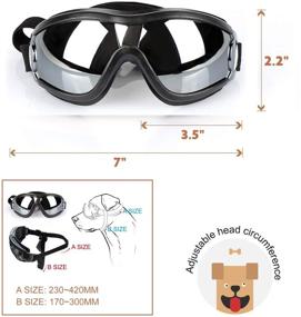 img 3 attached to 🐶 TRIROCK Tinted Dog Goggles and Sunglasses for Large and Medium Breeds with Chin Strap - Enhanced UV Protection, Windproof, Fogproof