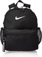 🎒 stylish and functional: nike brasilia backpack in black glossy finish logo