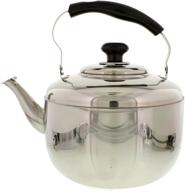🍵 cheftor large 7 quart (6.8l) stainless steel tea kettle with comfortable ergonomic handle – perfect for home and restaurant use logo