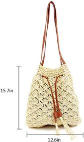 img 3 attached to 👜 Stylish Sherry Bucket Drawstring Handbag: Trendy Women's Shoulder Handbags & Wallets