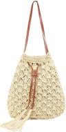 👜 stylish sherry bucket drawstring handbag: trendy women's shoulder handbags & wallets logo