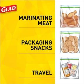 img 2 attached to Glad Zipper Food Storage Bags - 40 Count (Gallon Size) | Package Varies
