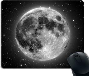 img 4 attached to 🌙 Smooffly Full Moon Gaming Mouse Pad – Custom Design with Non-Slip Rubber, Stars Background – Large, Thick Mousepad for Ultimate Precision