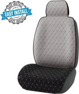 🚗 car pass two tone sideless universal fit car seat cover - black with gray (one set package) logo