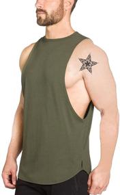 img 2 attached to 👕 Sleeveless Cotton Tshirts for Fitness Workouts