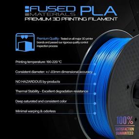 img 1 attached to 🔵 Fused Materials Blue PLA Filament - 1Kg Spool for 3D Printing