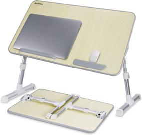 img 4 attached to Efficiently Multifunctional: Larger Size Laptop Bed Tray Table by Nearpow - Adjustable, Portable Stand with Foldable Legs for Sofa, Couch, and Floor - Extra Spacious!