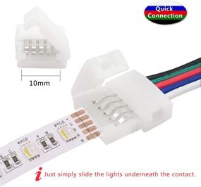 img 1 attached to 💡 Enhance Your Lighting Setup with 5 Pin RGBW LED Strip Lights Connectors –10mm Set